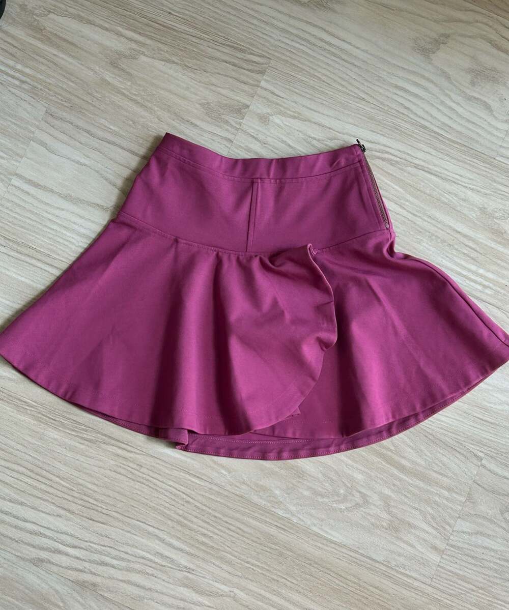 Sunday Best Crossover Flounce Skirt Ultra Mini Plum Purple Size 00